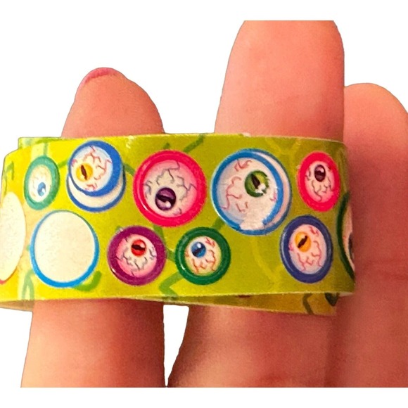 Lisa Frank Halloween Prismatic Fuzzy Grim Reaper Sticker Sheet Roll Lot Y2K VTG - Picture 5 of 10